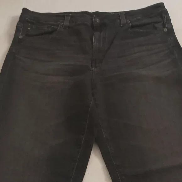 AG (Adriano Goldschmied) Black Brinley Mid Rise Straight Jeans Waist 32 - Picture 4 of 16